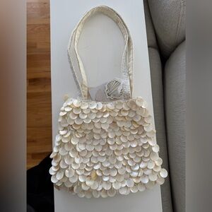 Ivory shell shoulder bag